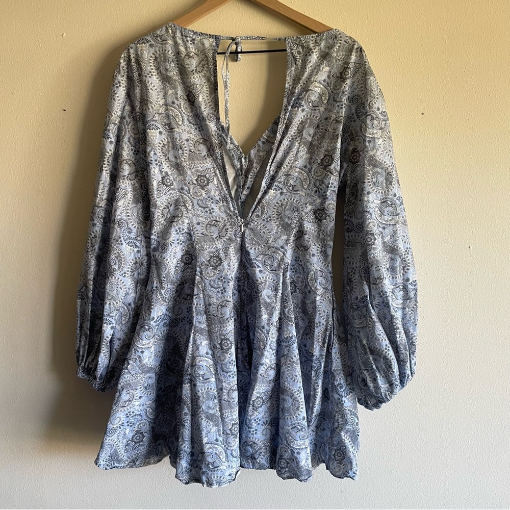 Sokie Collective Puff Sleeve Paisley‎ Mini Dress - Picture 6 of 10